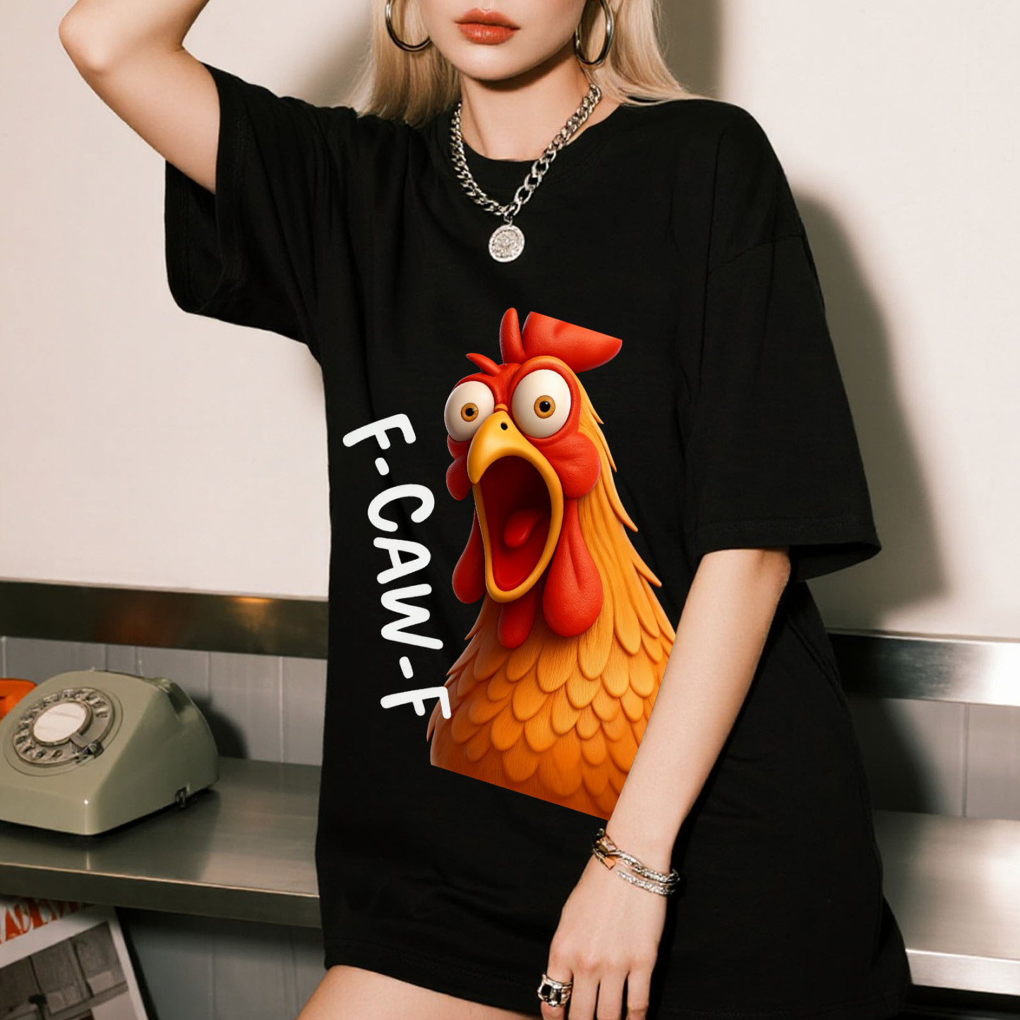 Funny F-Caw-F Chicken Design Caw Unisex T-Shirt
