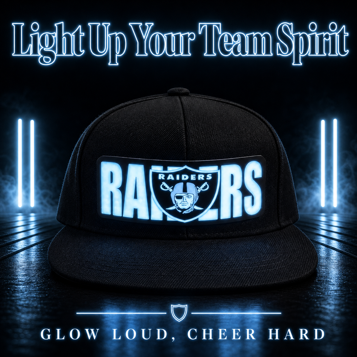 Football Fan LED Light-Up Snapback Cap