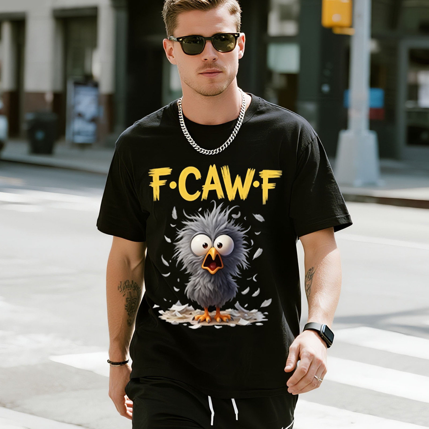 Funny F-Caw-F Chicken Design Caw Unisex T-Shirt
