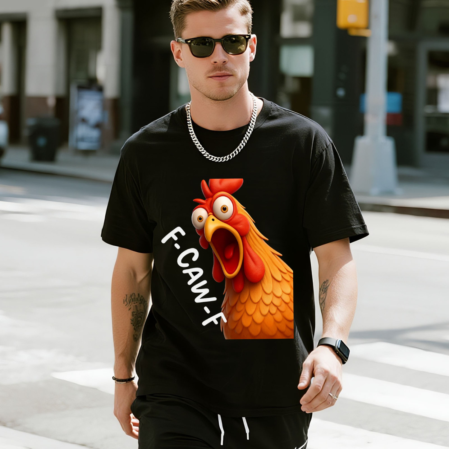 Funny F-Caw-F Chicken Design Caw Unisex T-Shirt