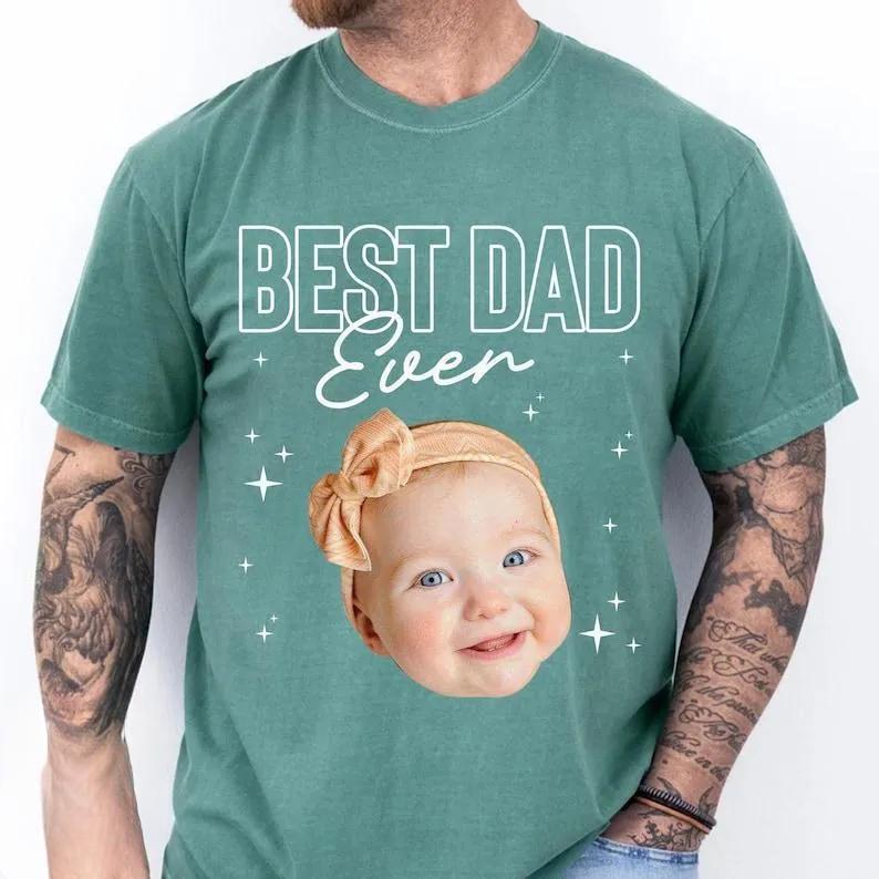 Custom Dad shirt, Personalized Dad Shirt with Kids Face, Best Dad Ever Shirt, Father's Day Shirt, Fathers Day Gift, Gift for Husband