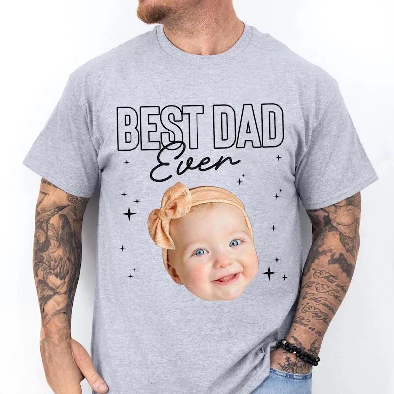 Custom Dad shirt, Personalized Dad Shirt with Kids Face, Best Dad Ever Shirt, Father's Day Shirt, Fathers Day Gift, Gift for Husband