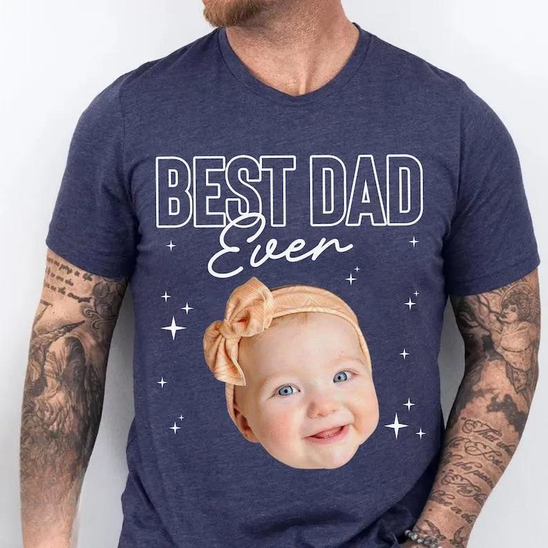 Custom Dad shirt, Personalized Dad Shirt with Kids Face, Best Dad Ever Shirt, Father's Day Shirt, Fathers Day Gift, Gift for Husband