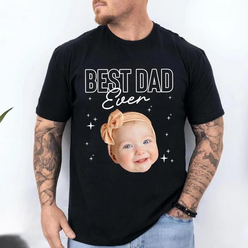 Custom Dad shirt, Personalized Dad Shirt with Kids Face, Best Dad Ever Shirt, Father's Day Shirt, Fathers Day Gift, Gift for Husband