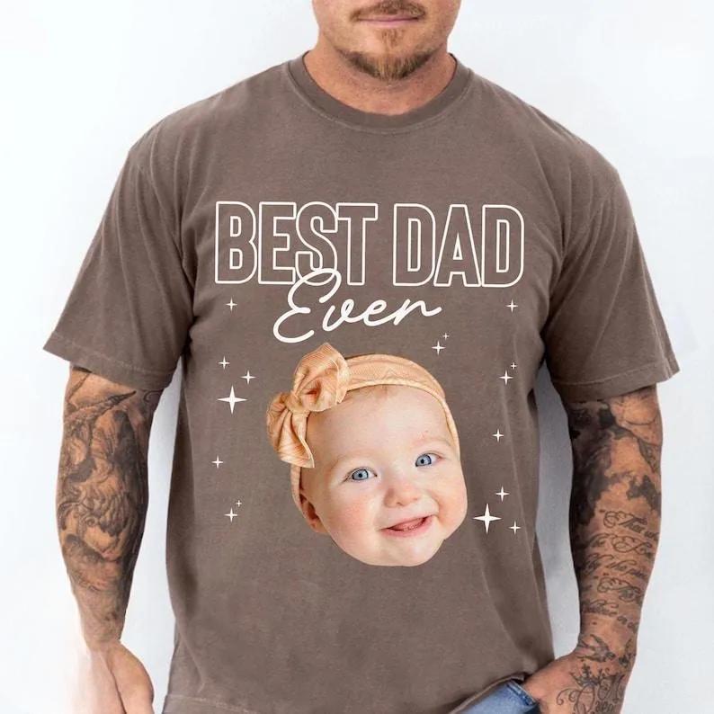 Custom Dad shirt, Personalized Dad Shirt with Kids Face, Best Dad Ever Shirt, Father's Day Shirt, Fathers Day Gift, Gift for Husband