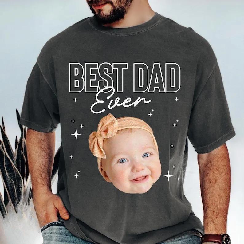 Custom Dad shirt, Personalized Dad Shirt with Kids Face, Best Dad Ever Shirt, Father's Day Shirt, Fathers Day Gift, Gift for Husband