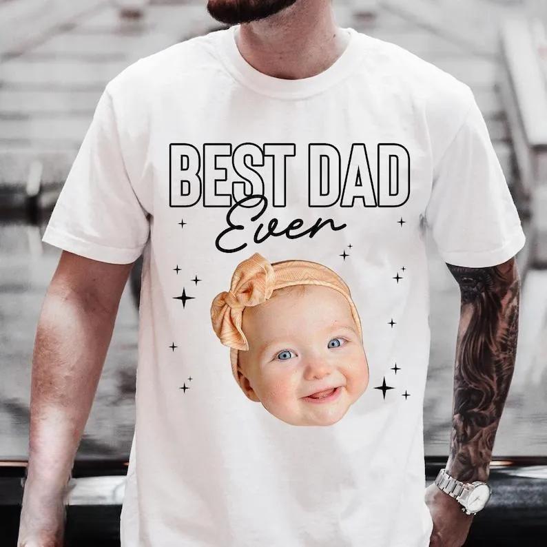 Custom Dad shirt, Personalized Dad Shirt with Kids Face, Best Dad Ever Shirt, Father's Day Shirt, Fathers Day Gift, Gift for Husband