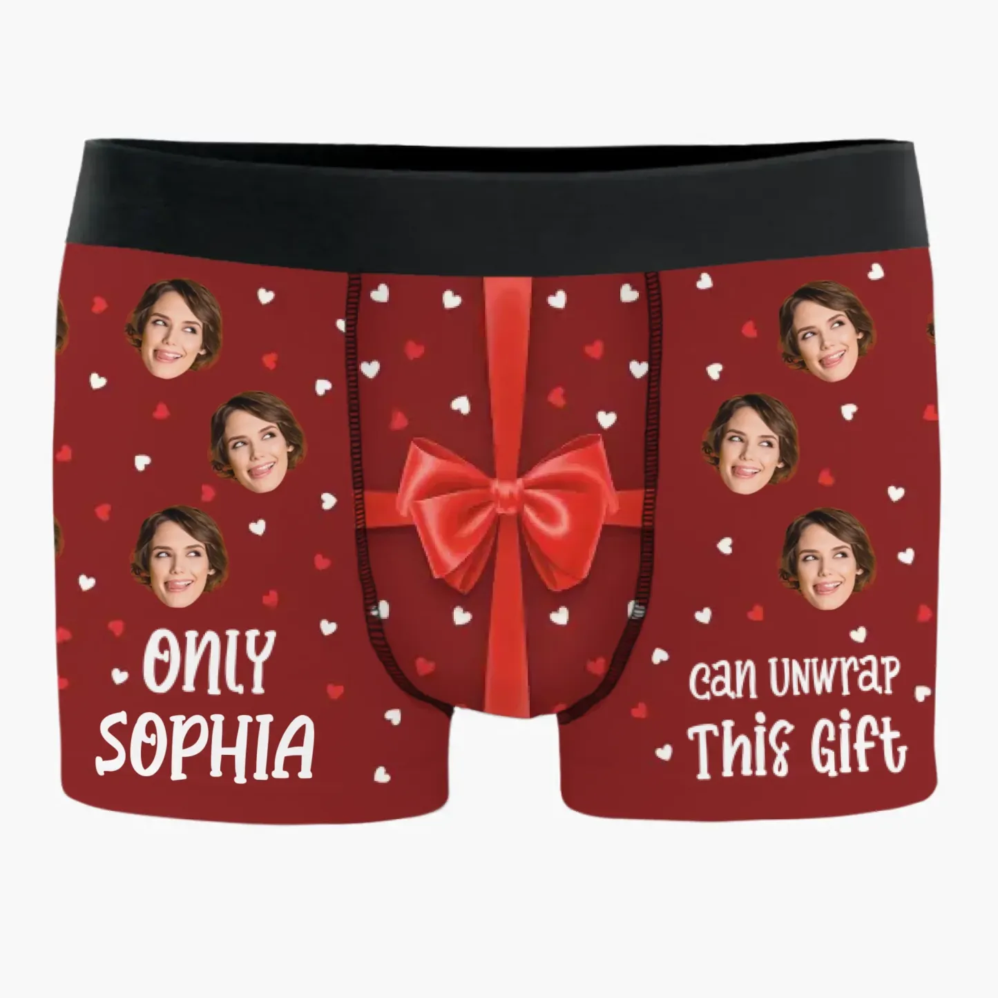 Custom Photo Boxer Briefs, Men's Boxers Underwear Personalized Anniversary Christmas Wedding Gifts For Husband And Wife, Him And Her - Unwrap With Love