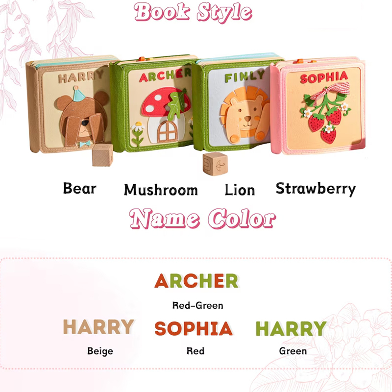 Personalized Baby Easter Gift, Handmade Felt Quiet Book, Custom Montessori Sensory Toy, First Birthday Present, Busy Book, Soft Felt Toy