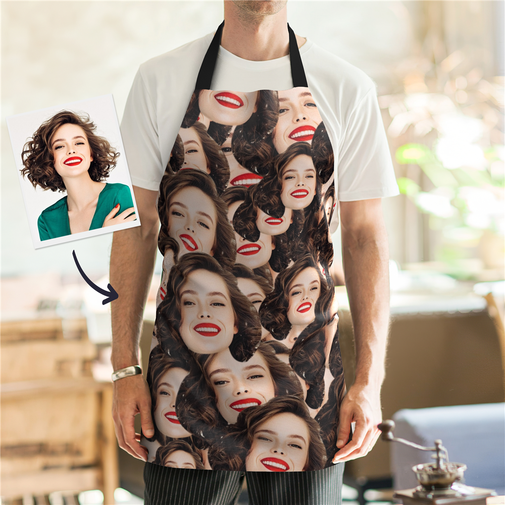 Custom All Over Printed Apron Mash Face - Best Mother's Day Gift - MyFaceBoxer