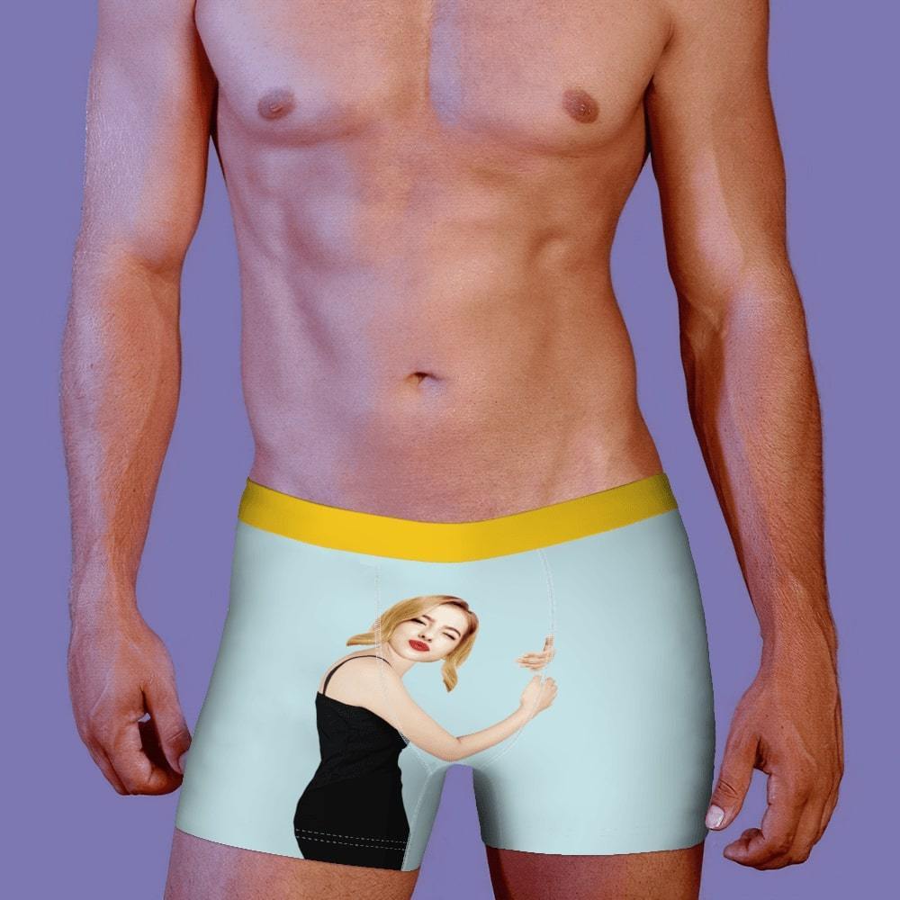 Custom Face On Hug Body Boxer Shorts Personalised Underwear - MyFaceBoxerAU