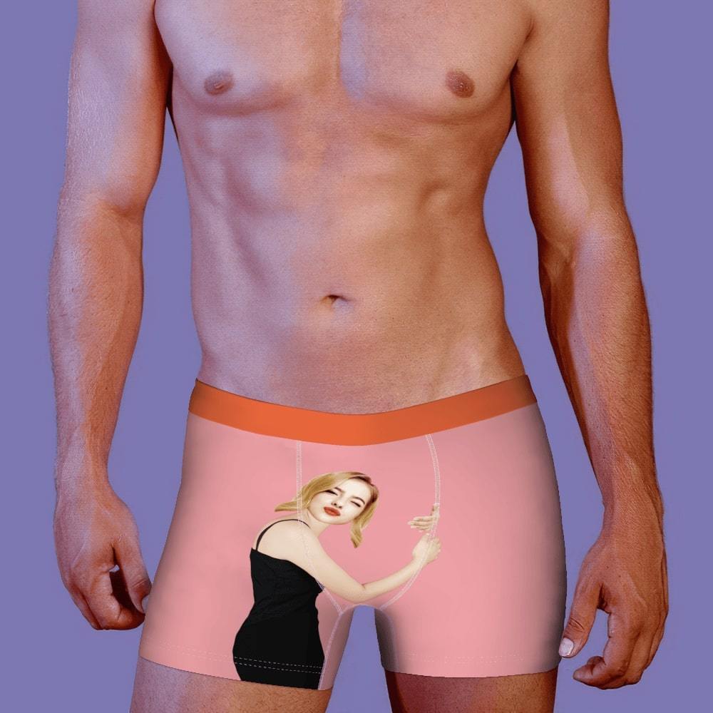 Custom Face On Hug Body Boxer Shorts Personalised Underwear - MyFaceBoxerAU