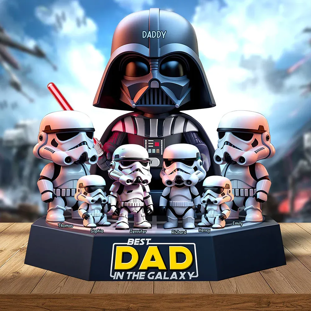 Personalized Gifts For Dad Acrylic Plaque, Best Dad In The Galaxy -