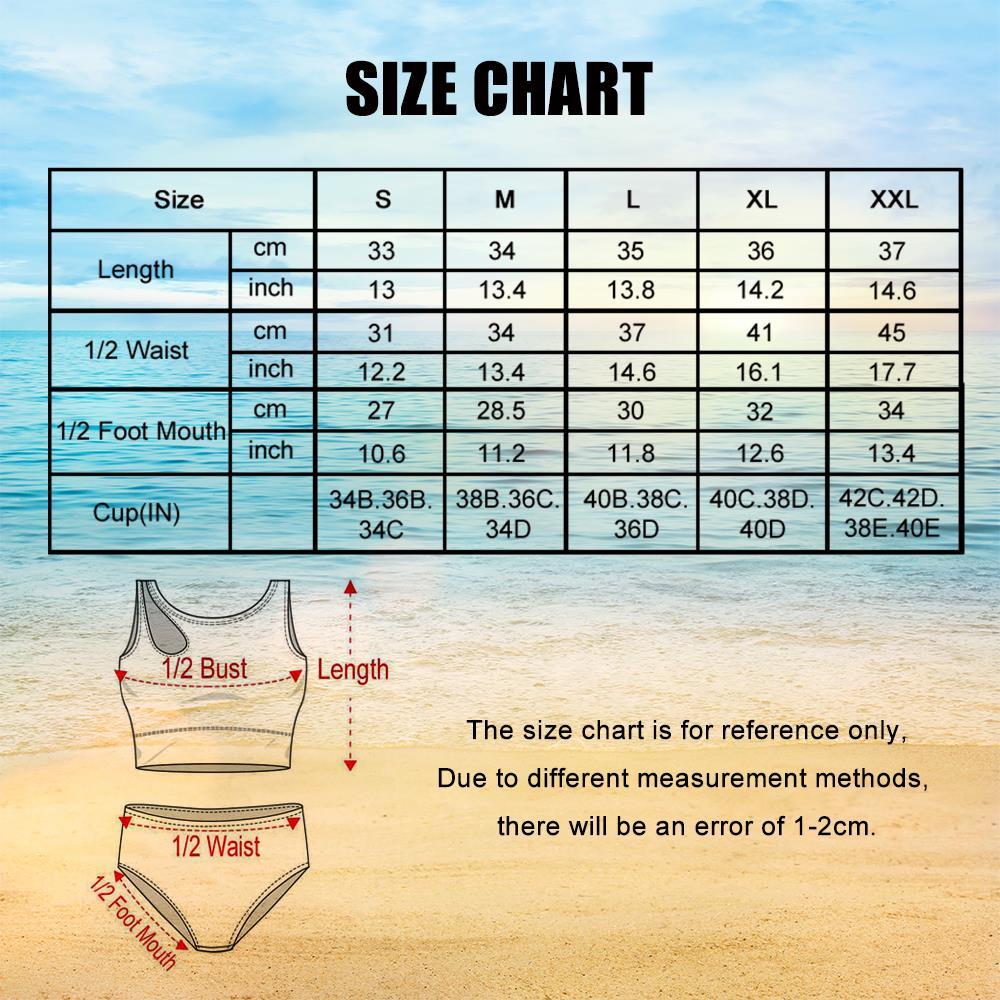 Custom Face Women's Colourful Two-piece Swimsuit Sexy Gifts for Her - MyFaceBoxer