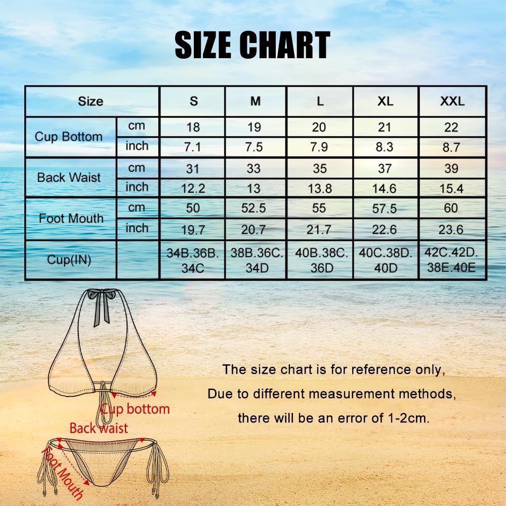 Custom Face Swimming Suit Sexy Strappy Bikini Waves - MyFaceBoxer