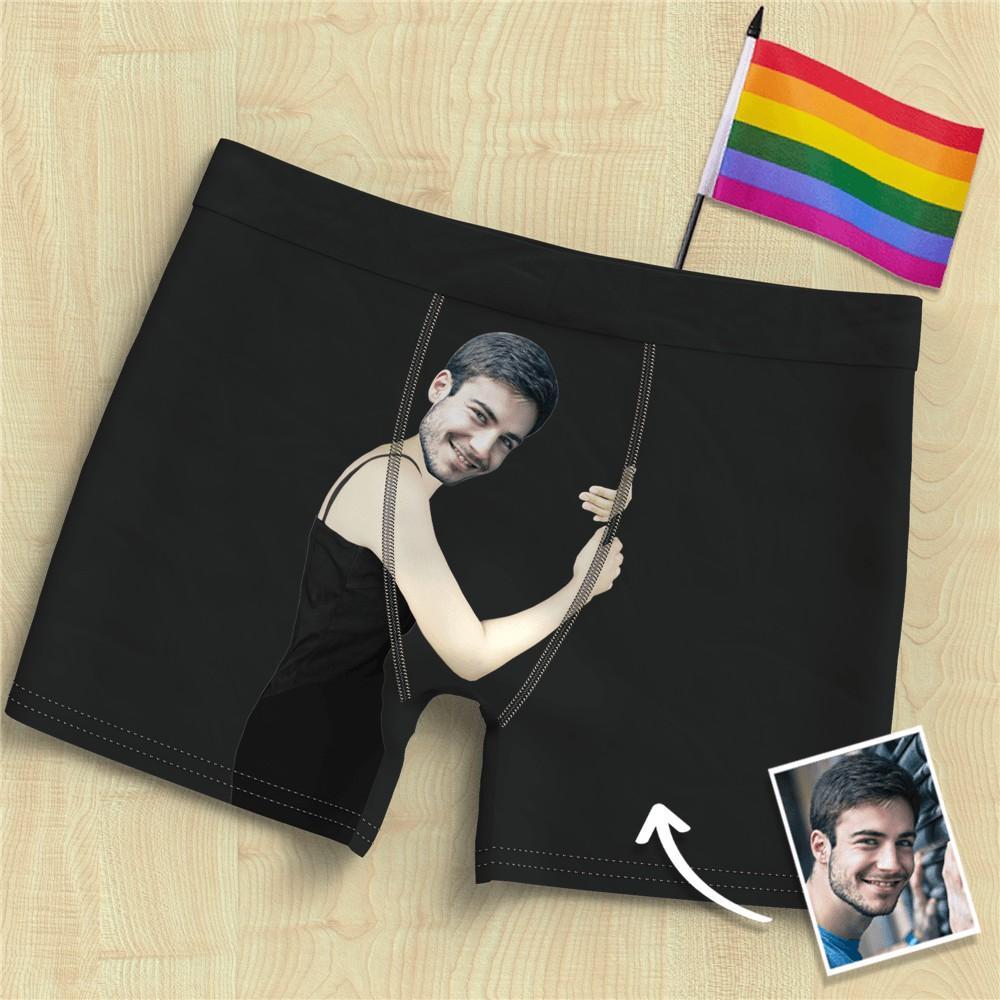 Men's Hug Custom Face On Boxer Shorts - MyFaceBoxerAU
