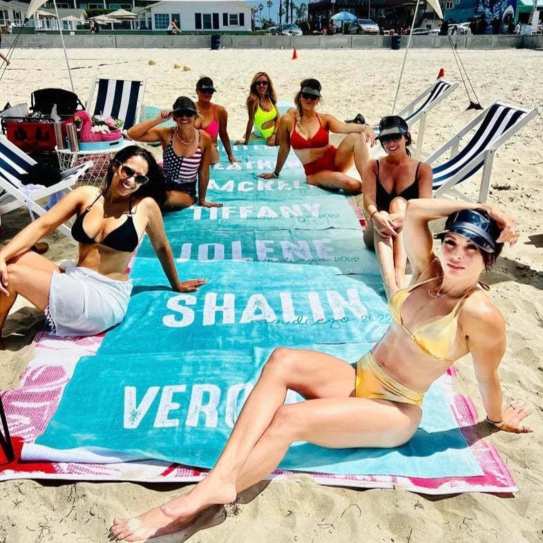 Solid Bold Font Style Personalized Beach Towel Personalized Name Bath Towel Custom Pool Towel Beach Towel With Name Outside Birthday Gift - MyFaceBoxer