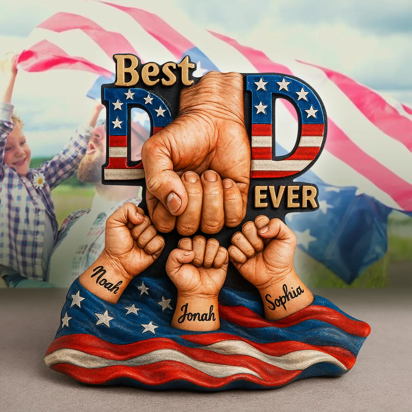 Dad Bump Plaque - Personalized Gifts for Father -