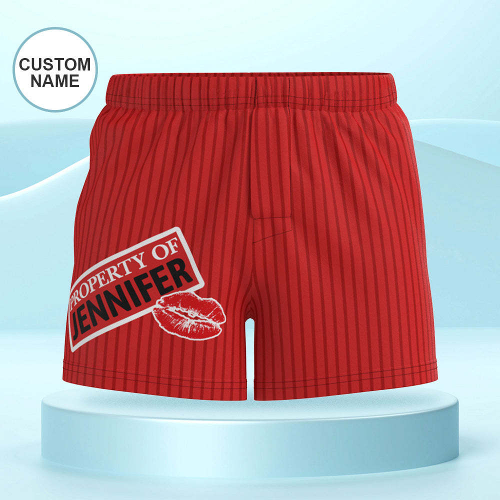 Custom Name Multicolor Striped Print Boxer Shorts Personalized Casual Underwear Gift for Him - MyFaceBoxerAU