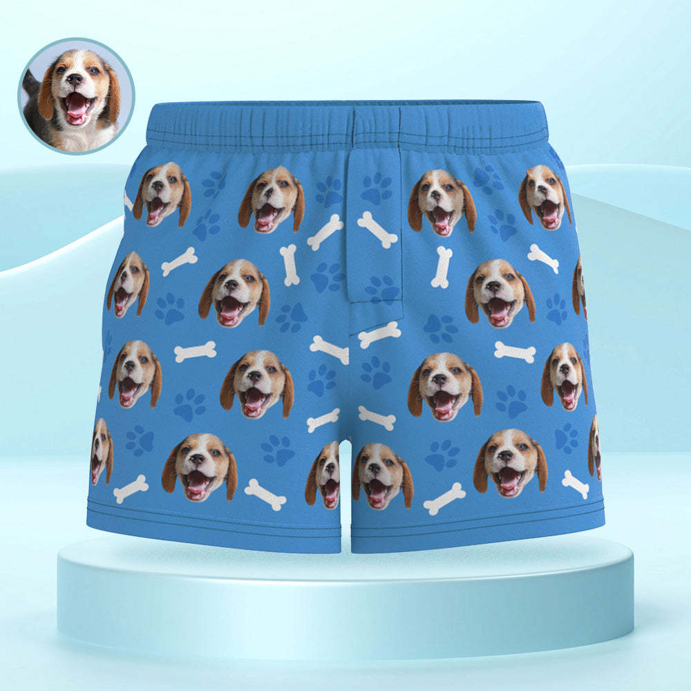 Custom Dog Face Multicolor Boxer Shorts Personalized Casual Underwear Gift for Him - MyFaceBoxerAU