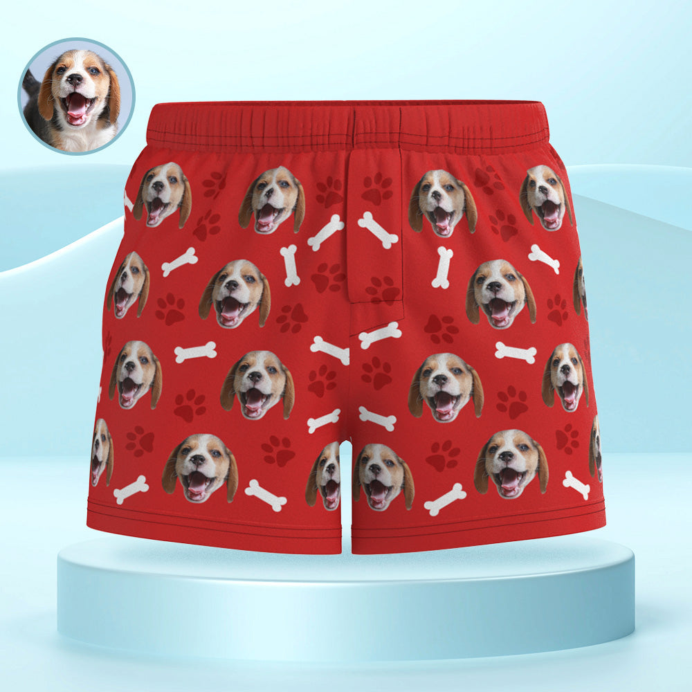 Custom Dog Face Multicolor Boxer Shorts Personalized Casual Underwear Gift for Him - MyFaceBoxerAU