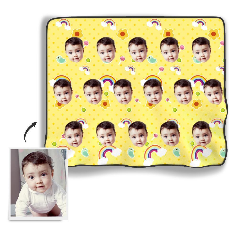 Pride Personalized Fleece Photo Blanket - Yellow - MyFaceBoxerAU
