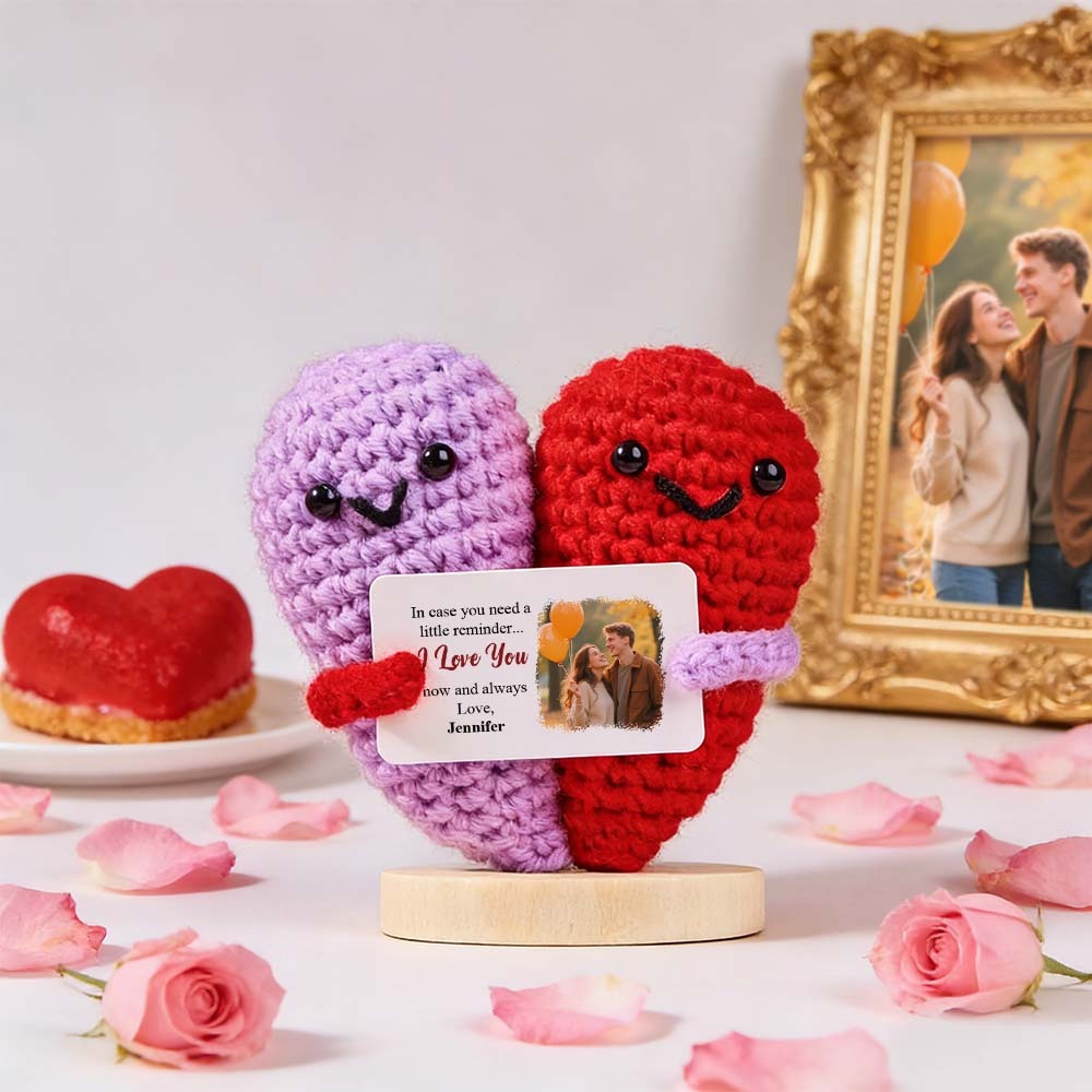 Custom Photo In Case You Need A Little Reminder - Personalized Doll Crochet With Custom Card - MyfaceboxerAU