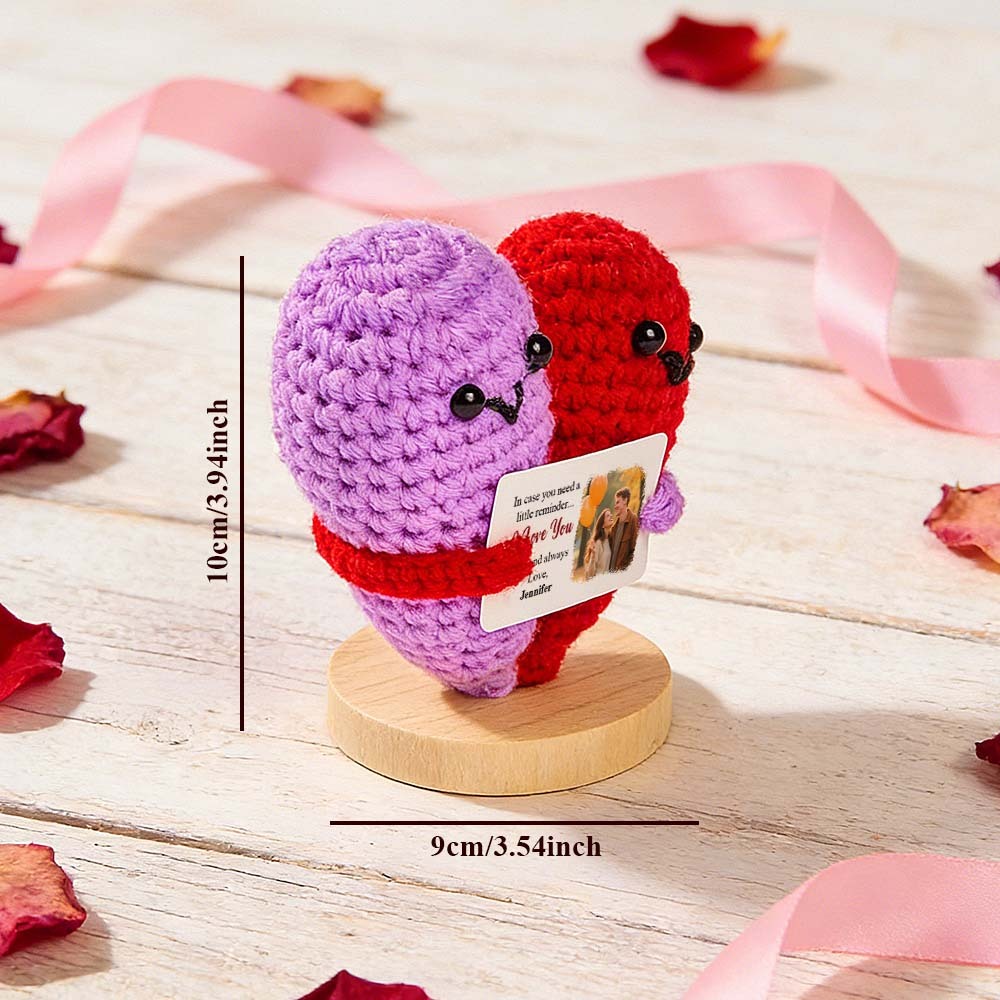 Custom Photo In Case You Need A Little Reminder - Personalized Doll Crochet With Custom Card - MyfaceboxerAU