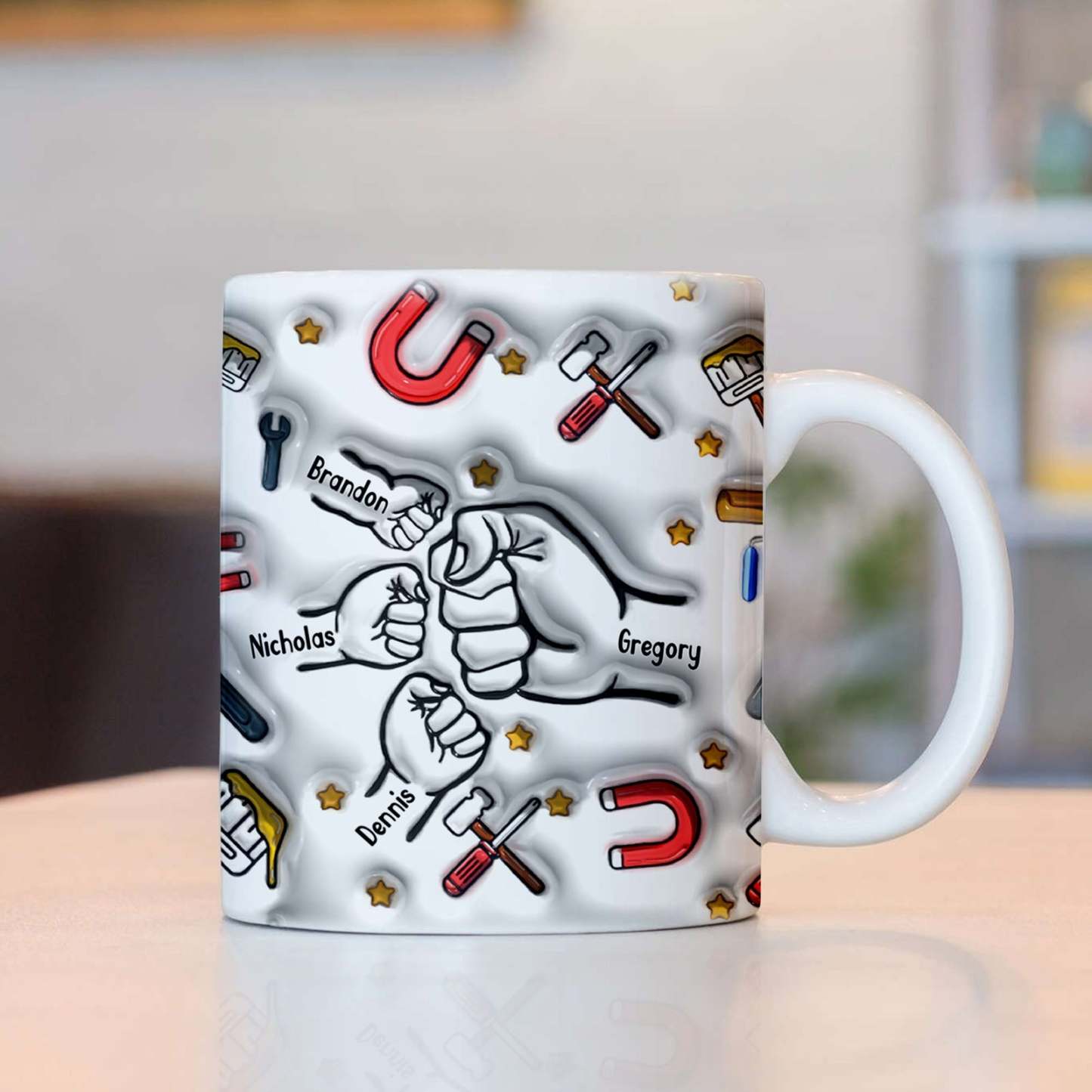 Personalized Custom 3D Inflated Effect Printed Mug Father's Day Gifts - GiftLabau