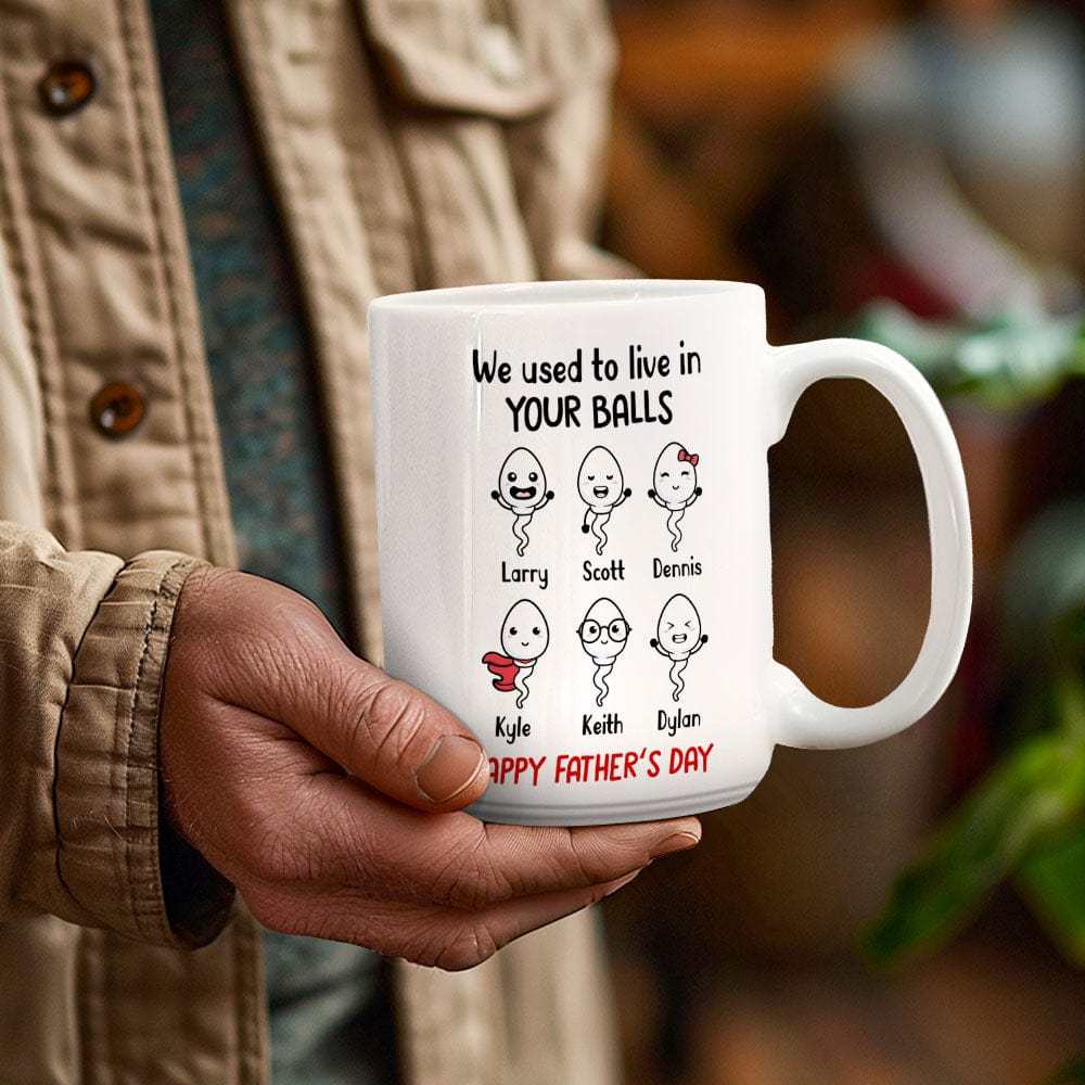 Personalized Names Mug Gifts Little Kids We Used To Lived In Custom Mugs Father's Day Gifts for Dad for Grandpa