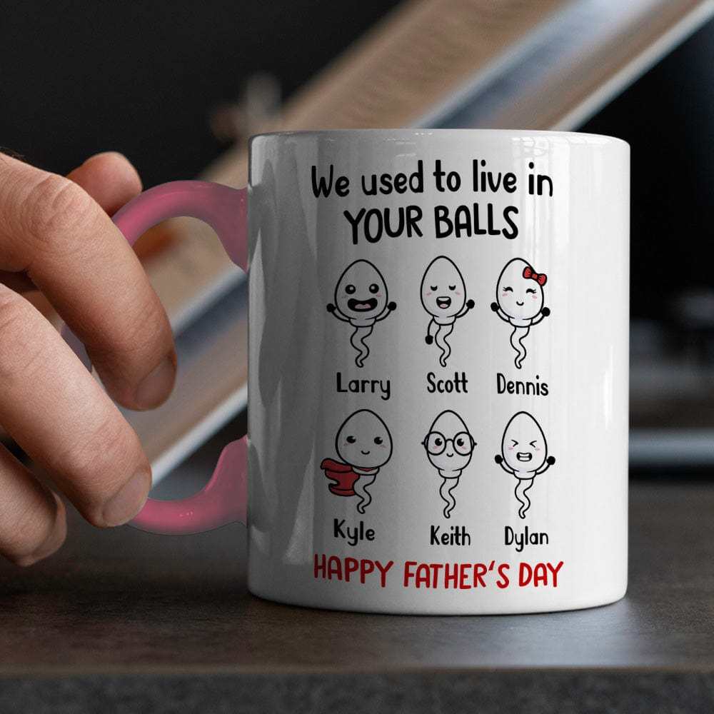 Personalized Names Mug Gifts Little Kids We Used To Lived In Custom Mugs Father's Day Gifts for Dad for Grandpa