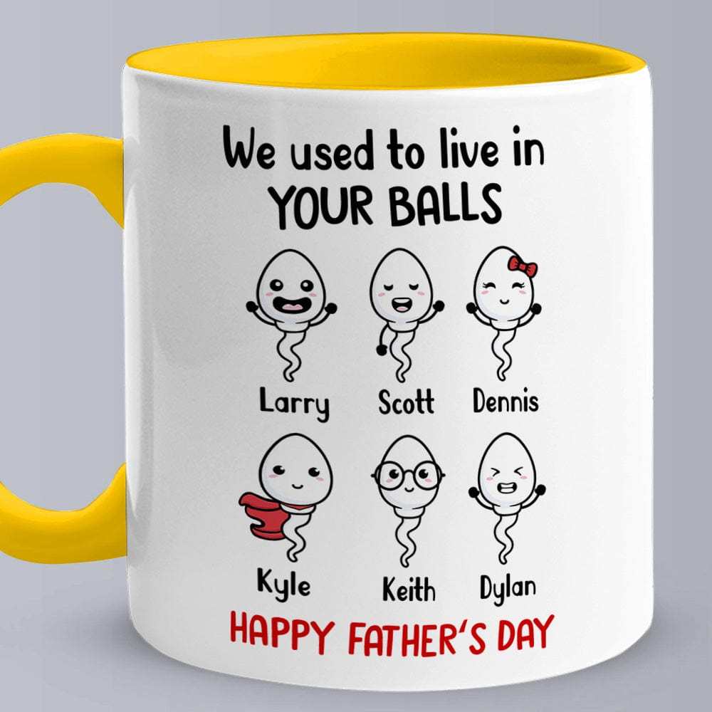 Personalized Names Mug Gifts Little Kids We Used To Lived In Custom Mugs Father's Day Gifts for Dad for Grandpa