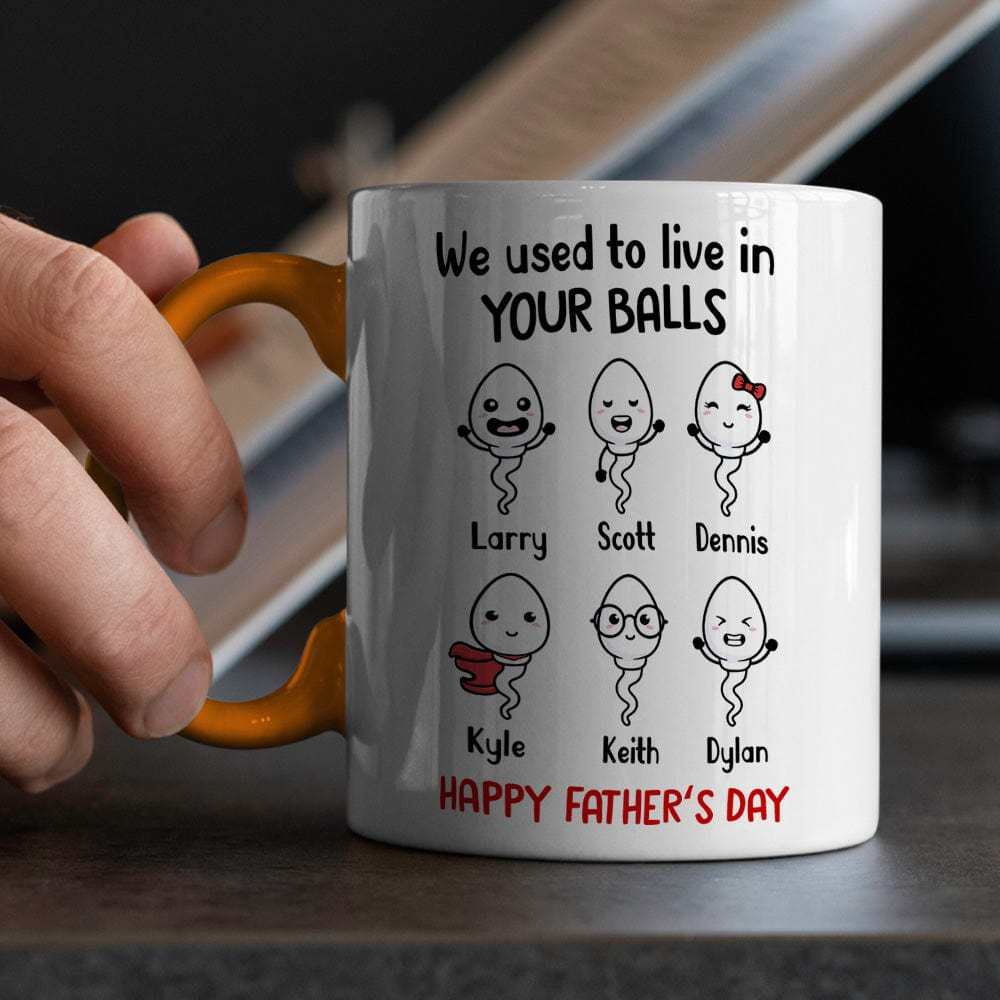 Personalized Names Mug Gifts Little Kids We Used To Lived In Custom Mugs Father's Day Gifts for Dad for Grandpa