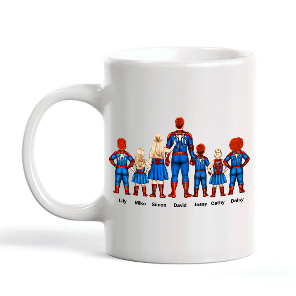 Father's Day Gifts Personalised Super Hero Printed Mug 1-6 Kids