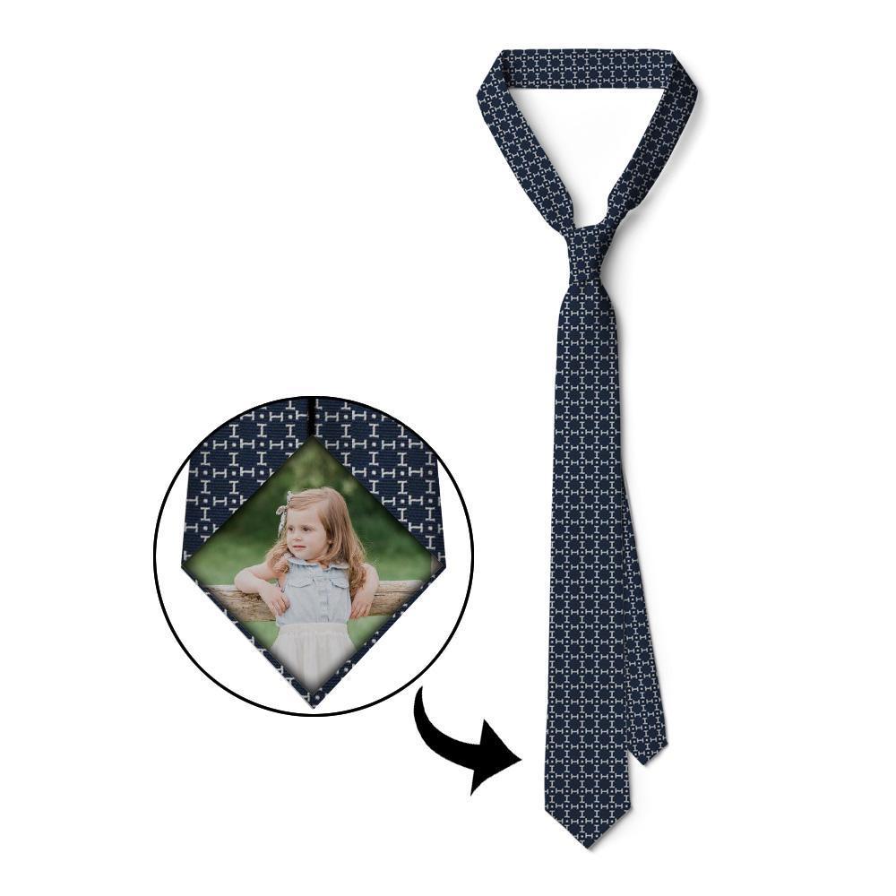 Custom Photo On Lattice Necktie - MyFaceBoxerAU