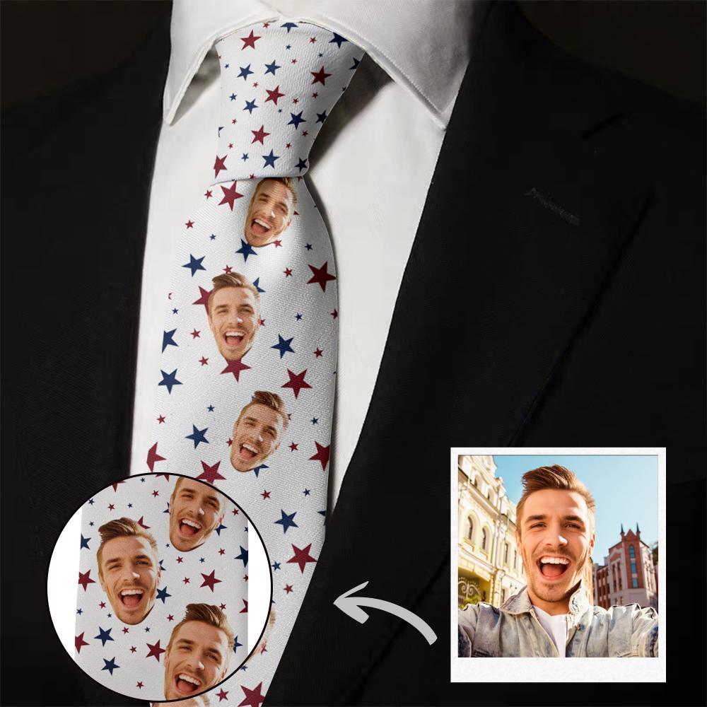 Custom Photo Necktie American Stars Photo Tie - MyFaceBoxerAU