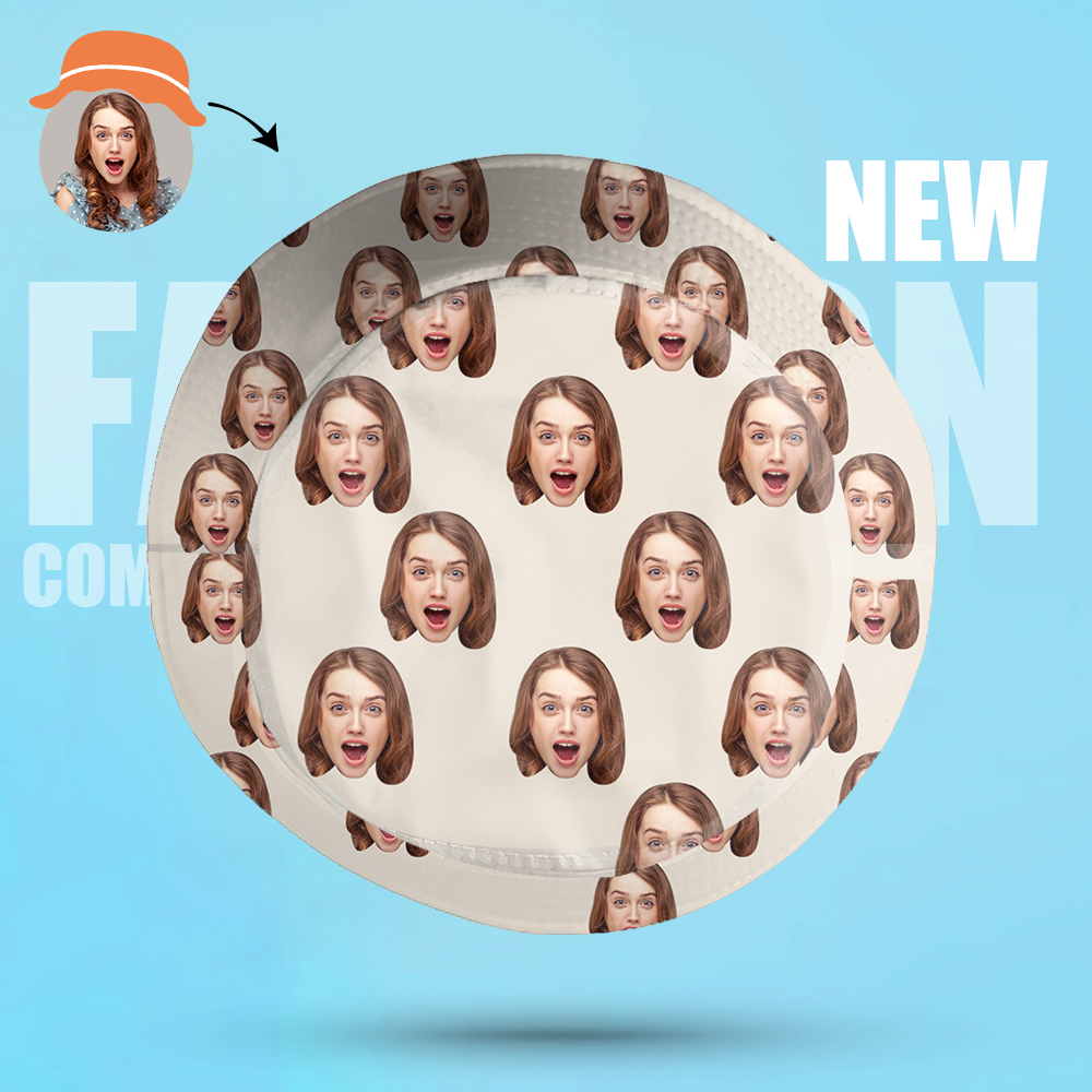 Custom Bucket Hat Unisex Face Bucket Hat Personalize Wide Brim Outdoor Summer Cap Hiking Beach Sports Hats Gift for Lover - MyFaceBoxerAU