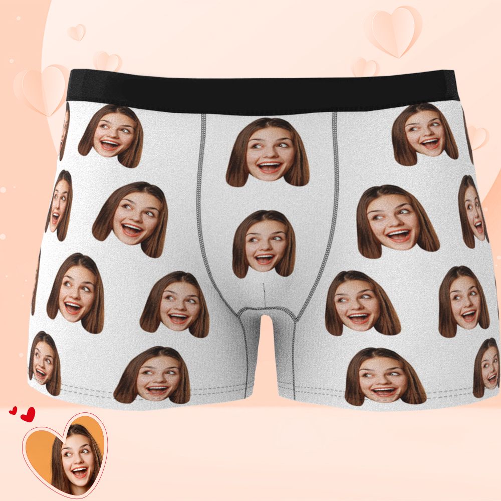 Men's Custom Colorful Face Boxer Shorts