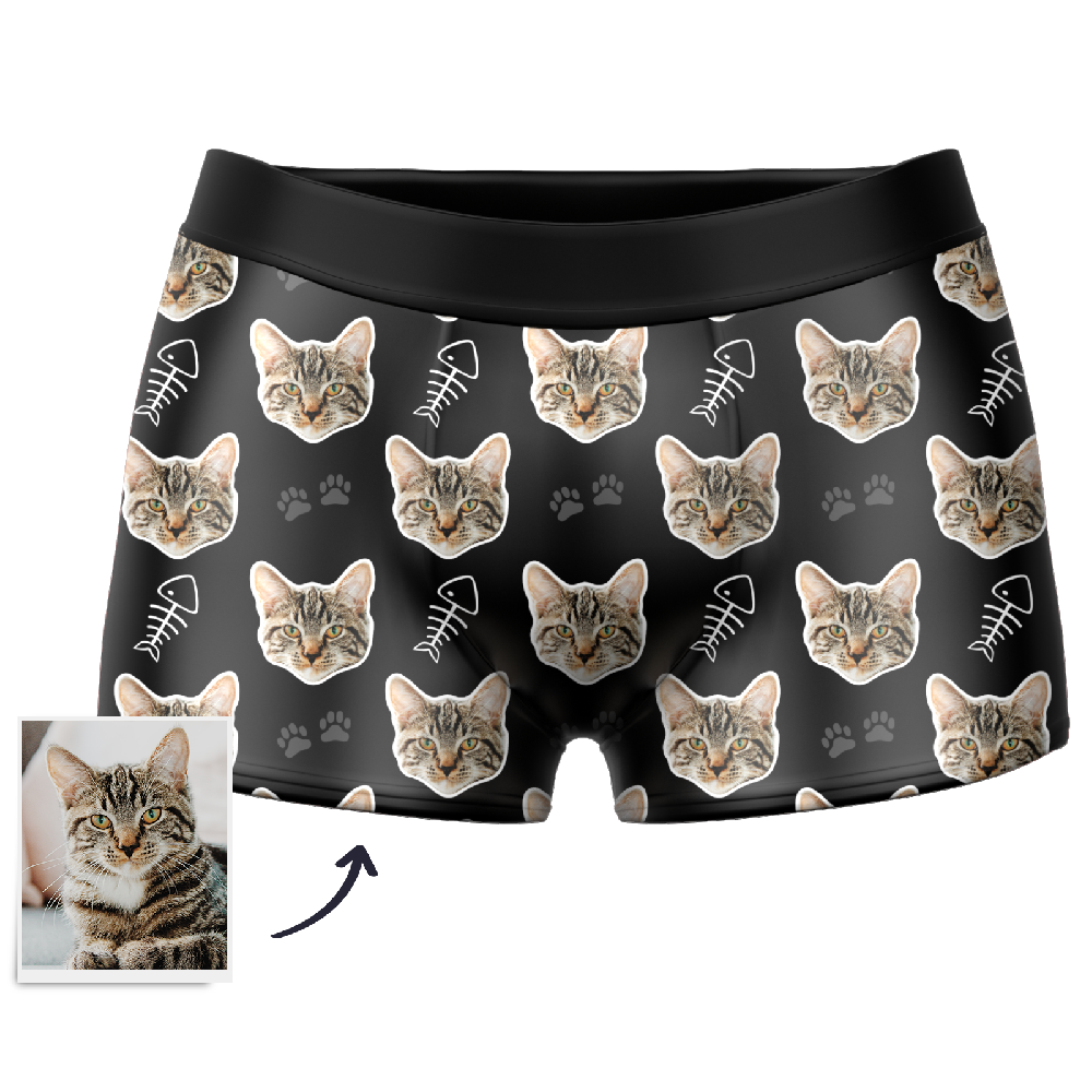 Men's Custom Cat Boxer Shorts - MyFaceBoxerAU