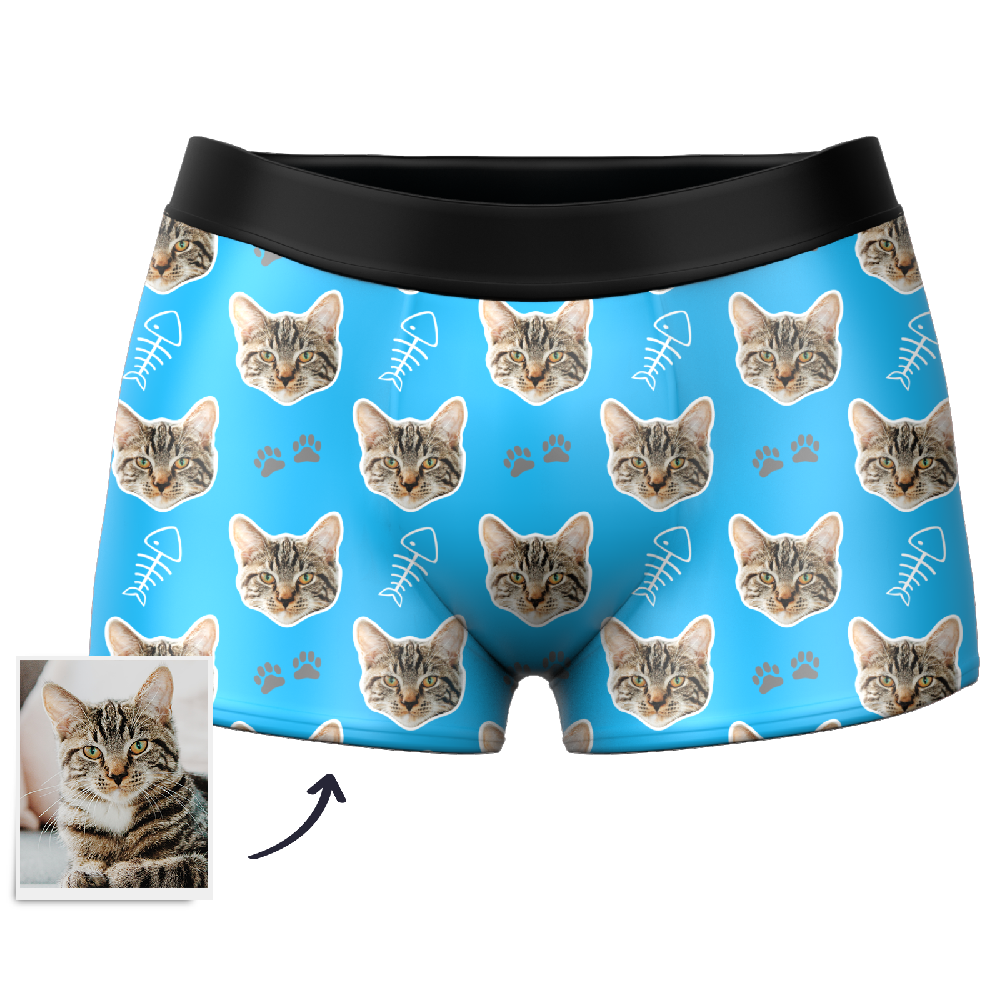 Men's Custom Cat Boxer Shorts - MyFaceBoxerAU