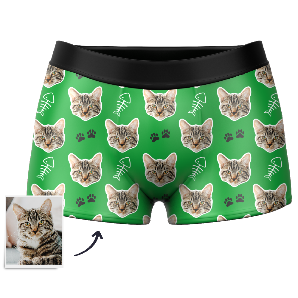 Men's Custom Cat Boxer Shorts - MyFaceBoxerAU
