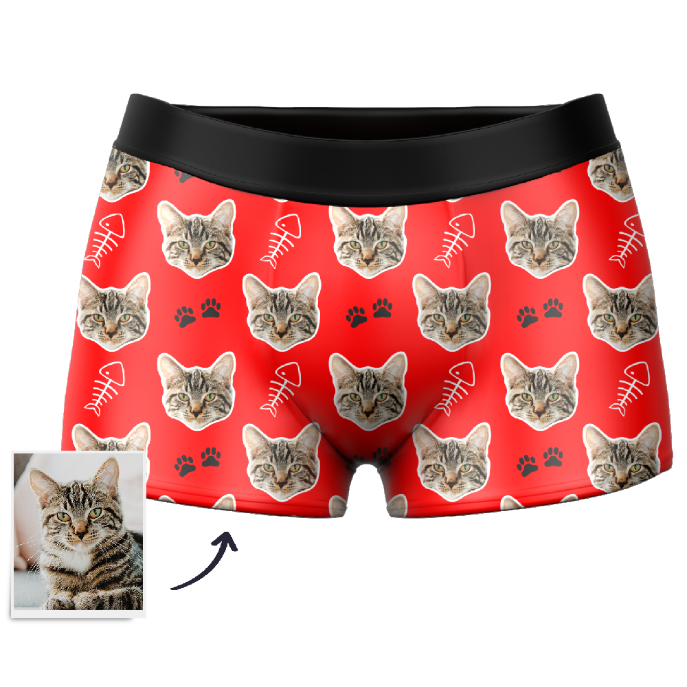 Men's Custom Cat Boxer Shorts - MyFaceBoxerAU