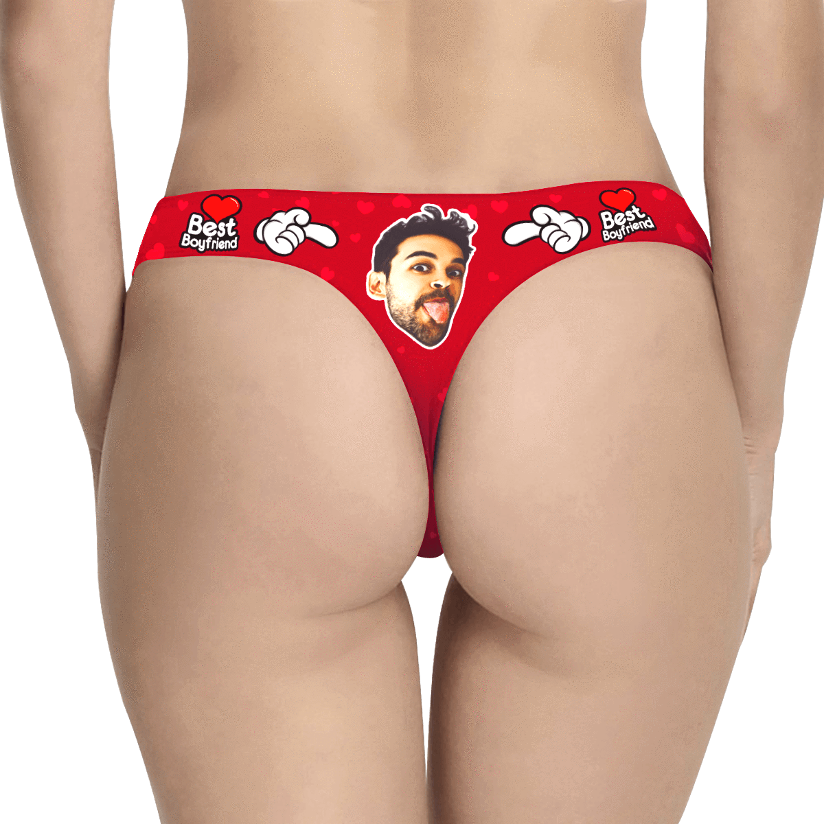 Women's Custom Face Thong Panty - Best Boyfriend	 - MyFaceBoxerAU