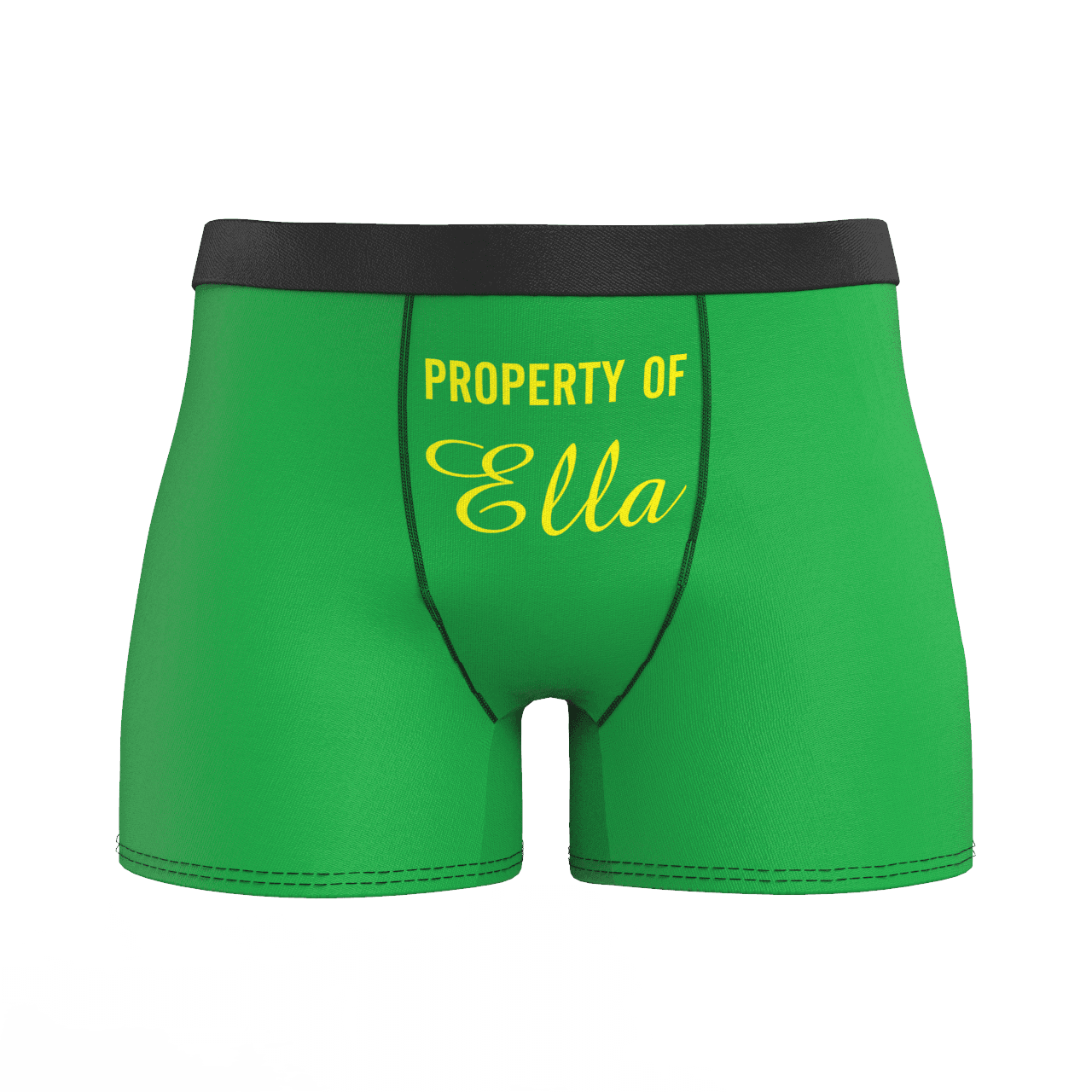 Men's Personalized Name Colorful Property of Boxer Shorts - MyFaceBoxerAU