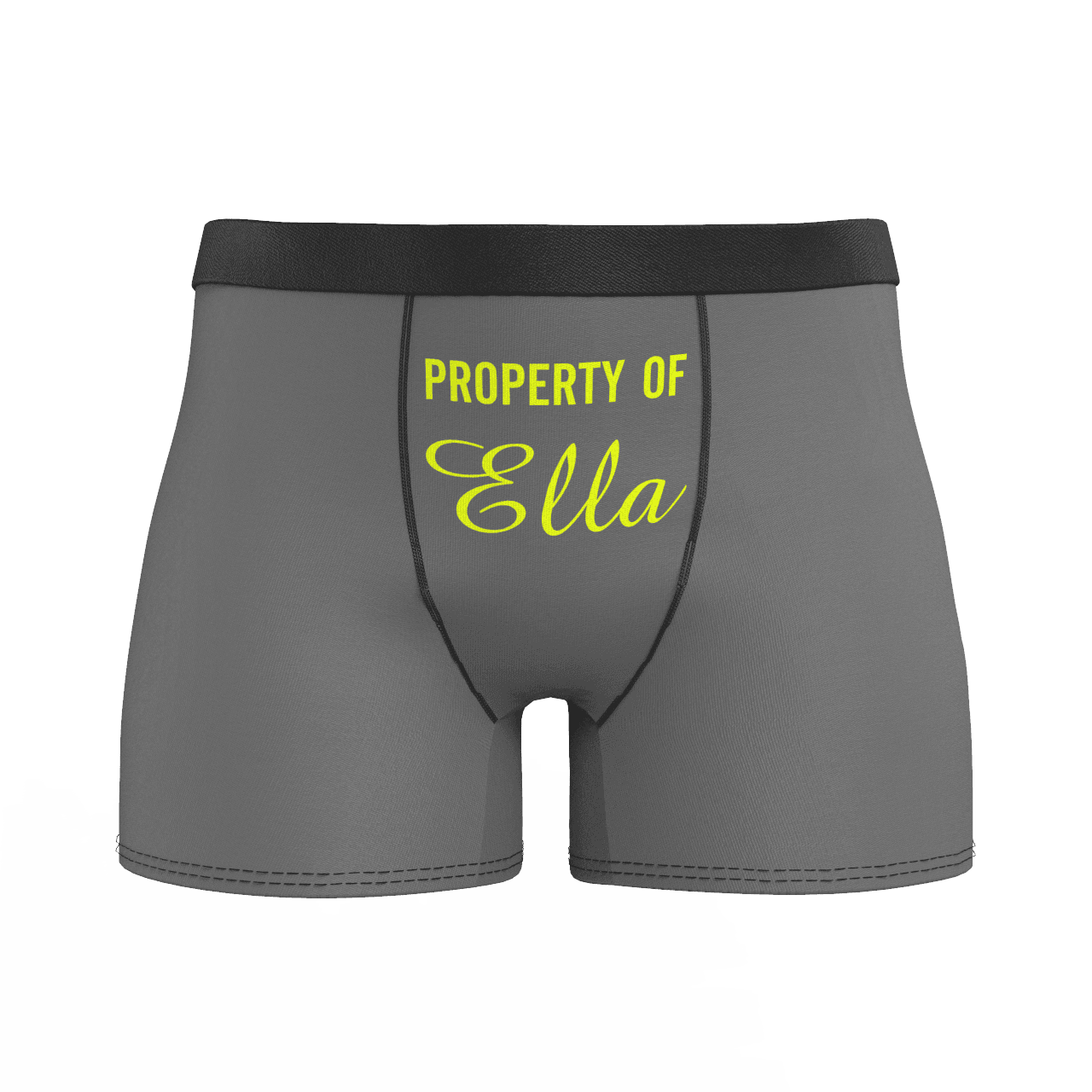 Men's Personalized Name Colorful Property of Boxer Shorts - MyFaceBoxerAU