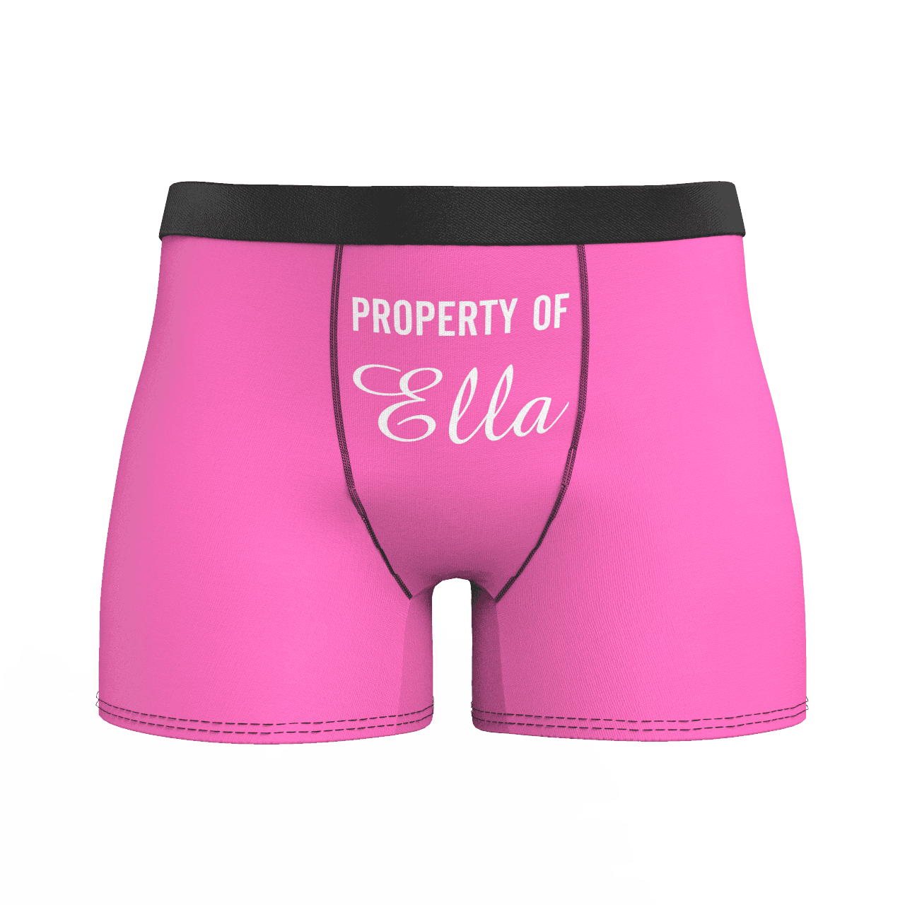Men's Personalized Name Colorful Property of Boxer Shorts - MyFaceBoxerAU