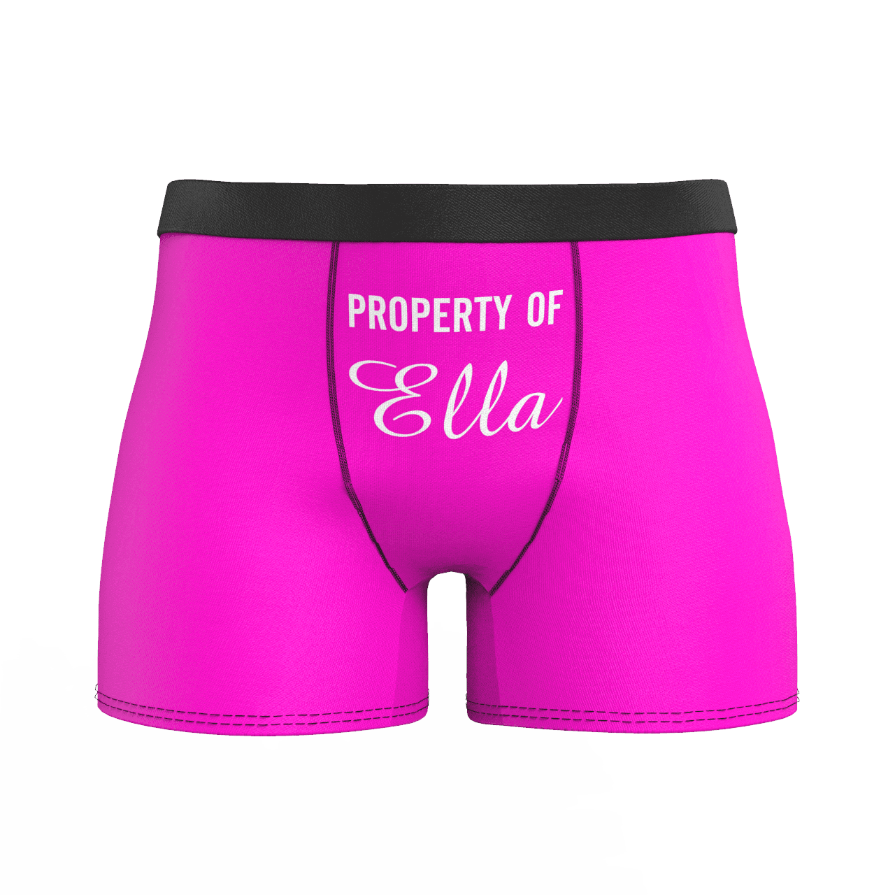 Men's Personalized Name Colorful Property of Boxer Shorts - MyFaceBoxerAU