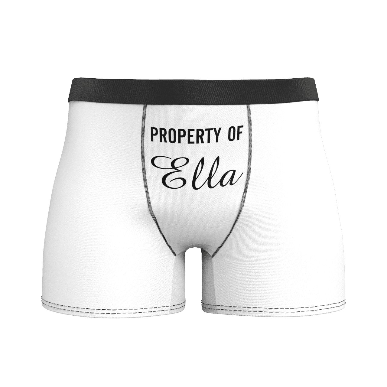 Men's Personalized Name Colorful Property of Boxer Shorts - MyFaceBoxerAU