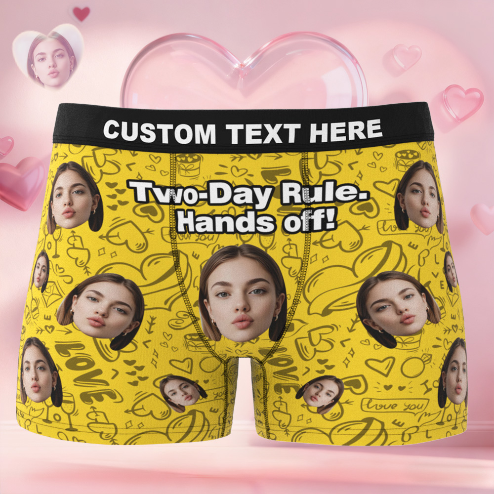 Valentine's Gifts Custom Face Men's Underwear Personalized Boxer Briefs Gifts for Him Multi Designs