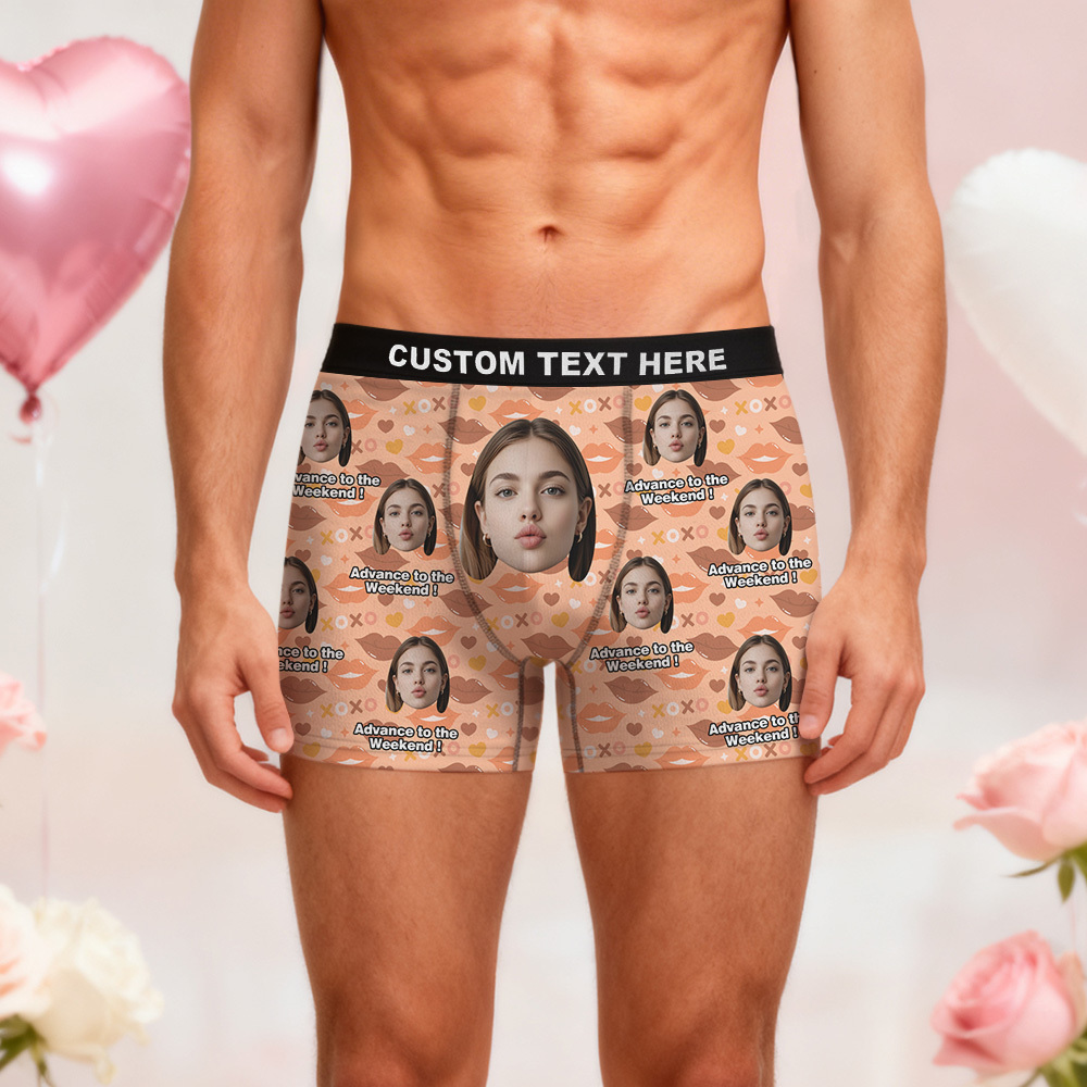 Valentine's Gifts Custom Face Men's Underwear Personalized Boxer Briefs Gifts for Him Multi Designs - MyfaceboxerAU
